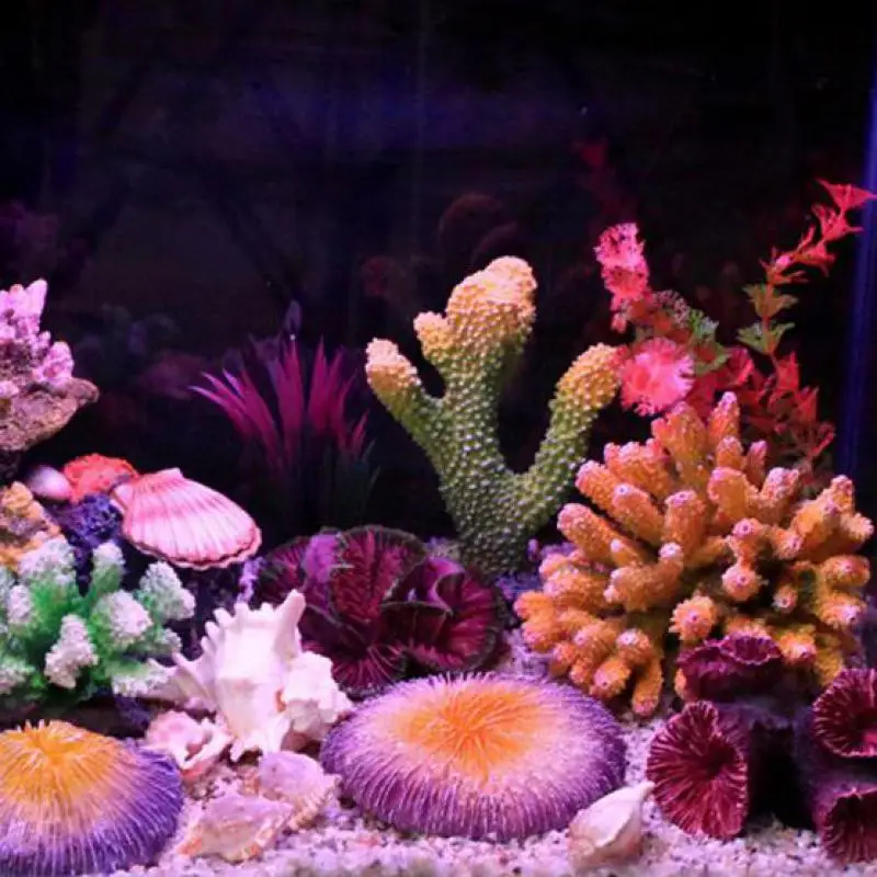 Красивый искусственный коралловый риф, украшение для аквариума, Коралловый рок, украшение из камня, смолы, аксессуары для аквариума, 12 видов стилей