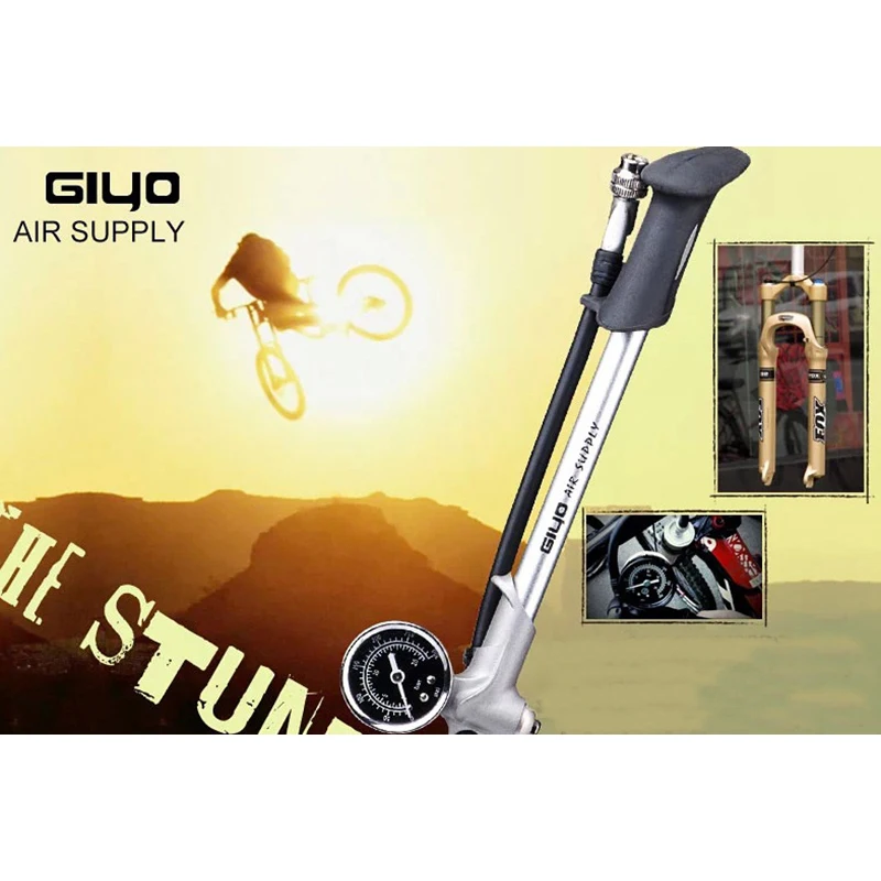 Насос велосипедный Giyo GS02D портативный с барометром и шлангом|bike pump|bike pump portableportable