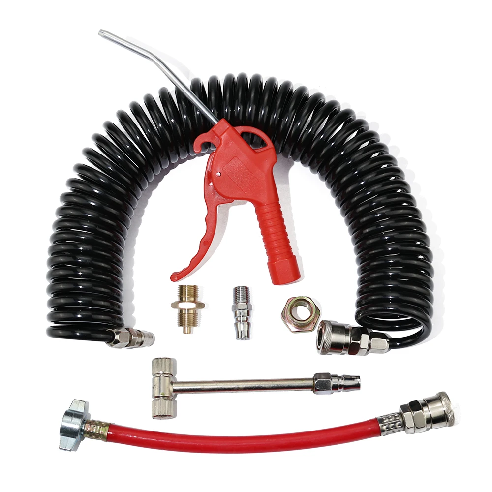 Heavy Duty Truck Air Duster Blow Gun Cleaning with 9 Meter Long Coil and 2 interchangeable