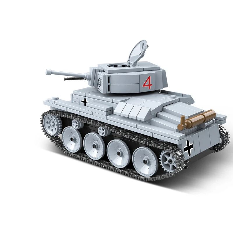 Pаспродажа WW2 военный LT 38 немецкий легкий танк солдат оружие строительные блоки WW2 Военный танк оружие аксессуар Кирпичи игрушки для детей