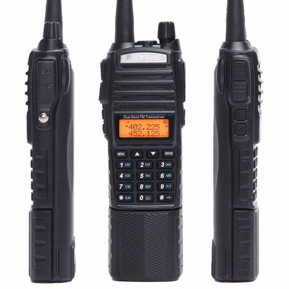 Baofeng UV 82 Plus Walkie Talkie 8 Вт Мощный 3800 мАч DC Коннектор батарея UV82 Dual PTT Band трансивер