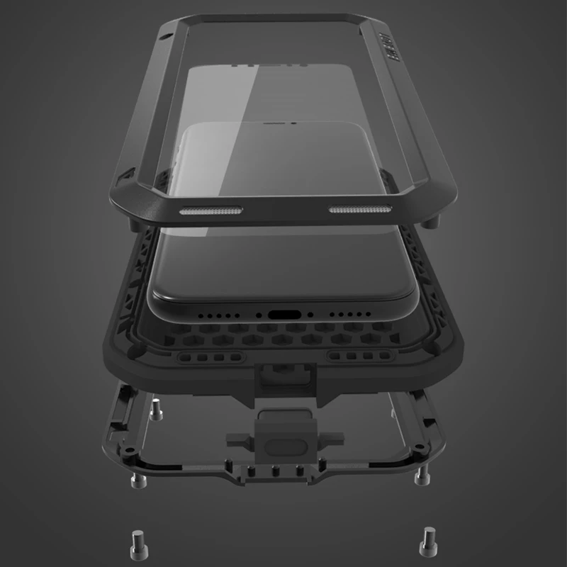 LOVE MEI Алюминиевый металлический чехол для iPhone 11 pro max защитный противоударный водонепроницаемый чехол для улицы чехол