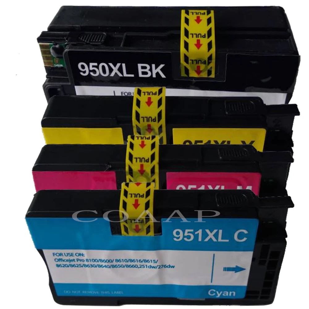 

4 Compatible ink cartridges for HP 950 XL & 951XL Officejet Pro 8600 8610 8615 8625 Plus Pro 251dw 276dw