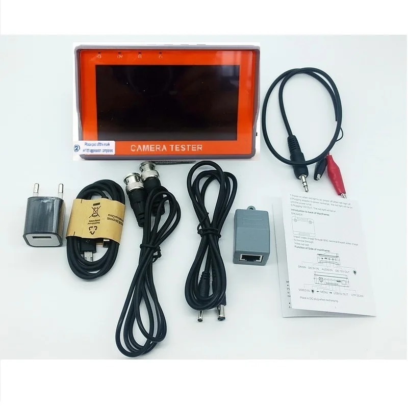 IV4 4.3 inch CCTV camera tester monitor BNC analog CVBS camera testing UTP cable test 12V1A output CCTV Signal tester