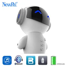 NewPal Robot Bluetooth Speaker Mini Portable Speakers Wireless MP3 Audio Player Power Bank TF Card For All Phones With Mic