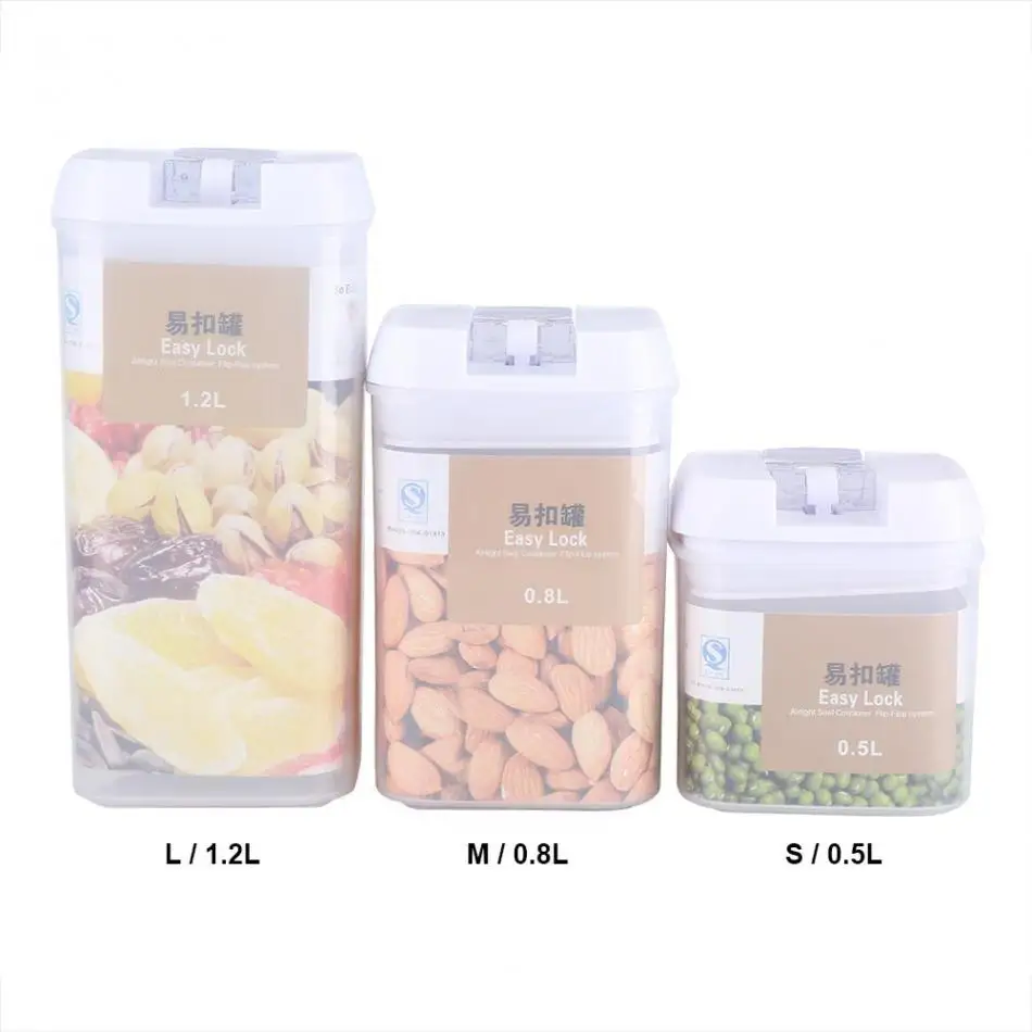 

Desktop Storage Basket Waterproof Organizer Cereal nut cereal Sealed Food Storage Box Transparent Container Kitchen Accessories