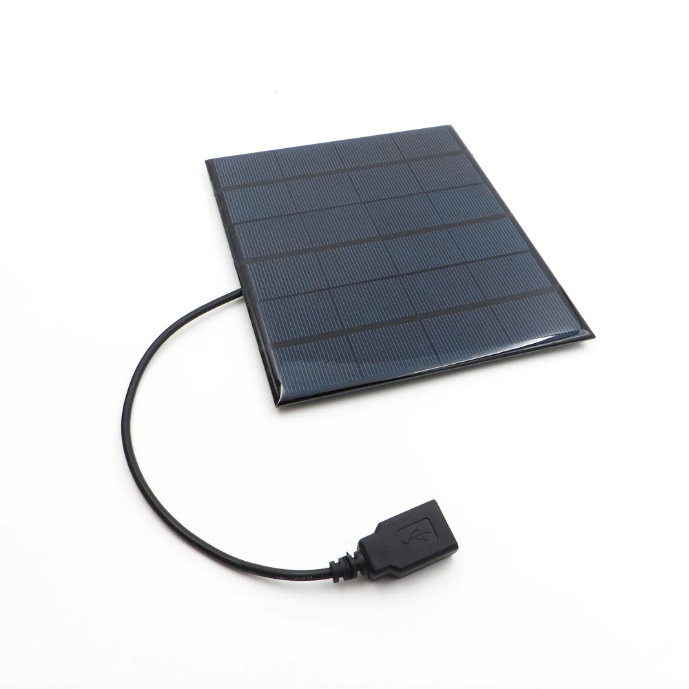 6 в 3,5 Вт Солнечная Панель зарядное устройство с 5 В USB выход 30 см кабель поликристаллическая Солнечная батарея DIY Солнечная зарядка батарея солнечная панель 6VDC