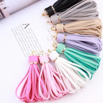 

2017 New Design Colorful Circle flower leather tassels Shape Handmade Diy Jewelry Accessory Keychain/Bags Decoration Materials