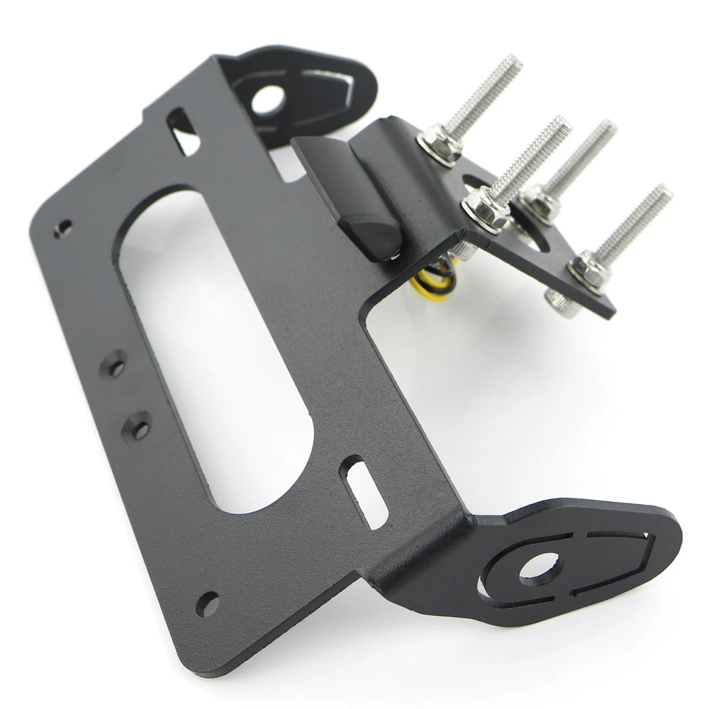 Suporte da Placa de Licença para Yamaha Yzf-r6 Cauda Traseira Tidy Fender Eliminator Kit Preto Motocicleta Alumínio r6 2006-2020 2 Para yamaha YZF R6 r6 2006 2020