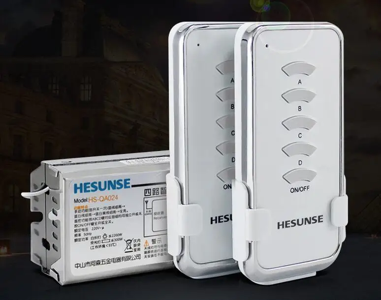 wireless remote control light lamp,110V 220V Four Ways Wireless RF