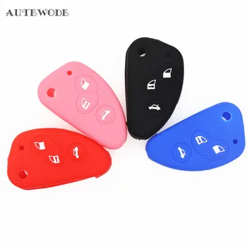 

AUTEWODE Silicone Car key cover Case For Alfa Romeo Mito Giulietta 159 GTA remote stickerl Fob car remote case 50pcs