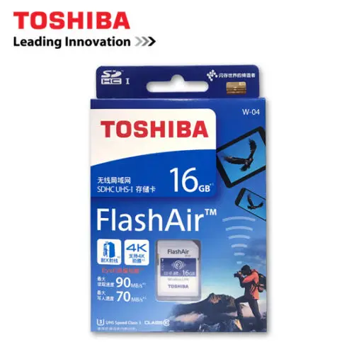 Toshiba wifi SD карта SDXC 16 Гб/32 ГБ/64 ГБ SDHC карта памяти U3 беспроводная wifi FlashAir W-04 класс 10 цифровая SD для камеры