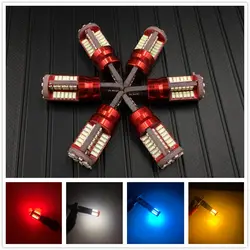 6 шт. T10 168 192 W5W 57 SMD 3014 светодио дный Canbus Нет Ошибка габаритный Автомобильный Фонарь Парковка лампы 57smd двигателя Клин лампы Белый красные