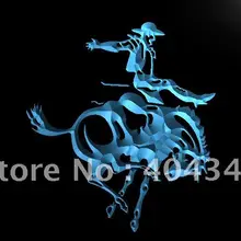 LK937-Bull Rider Cowboys пистолет бар светодиодный неоновый свет знак