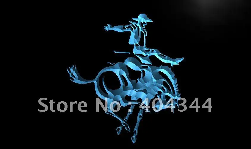 

LK937- Bull Rider Cowboys Gun Bar NEW LED Neon Light Sign