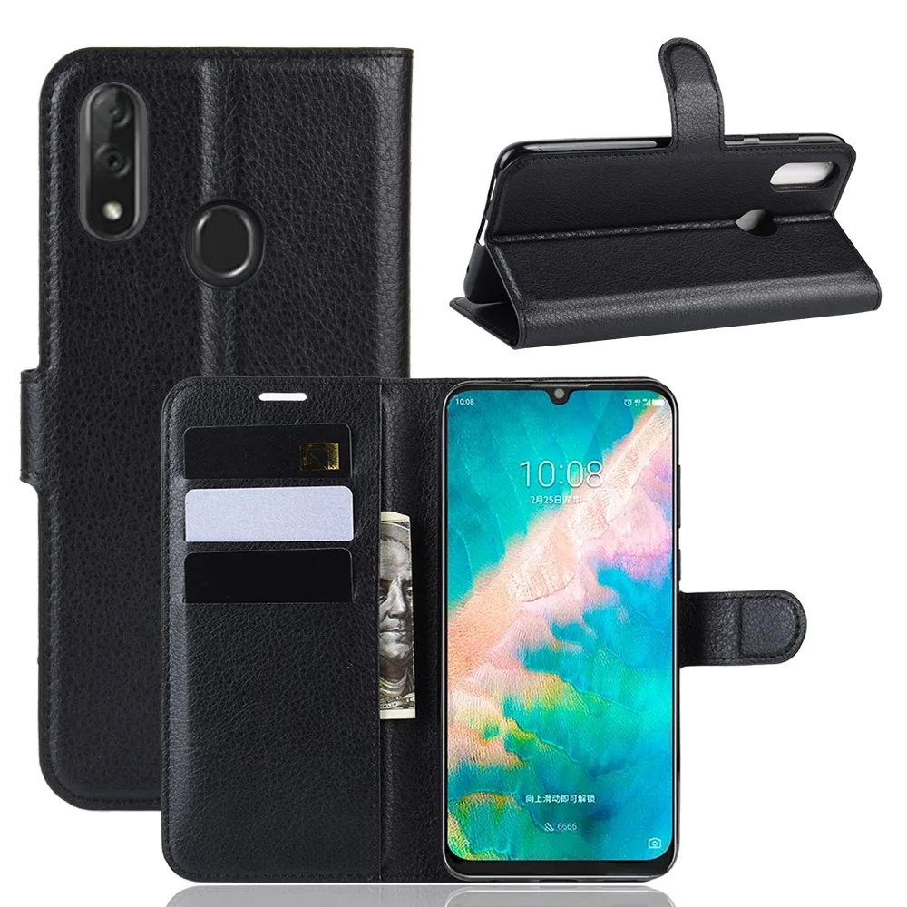 

For ZTE Blade V10 Vita Case Soft Silicone Book Style Lychee Pattern Flip Wallet Cover Leather Cases For ZTE Blade V10 Vita Case