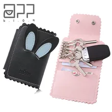 Приложение блог бренд Кролик Дизайн Мода для женщин мужчин держатель сумки для ключей Автомобильный ключница для ключей наборы Кольца кошельки Органайзер Многофункциональный