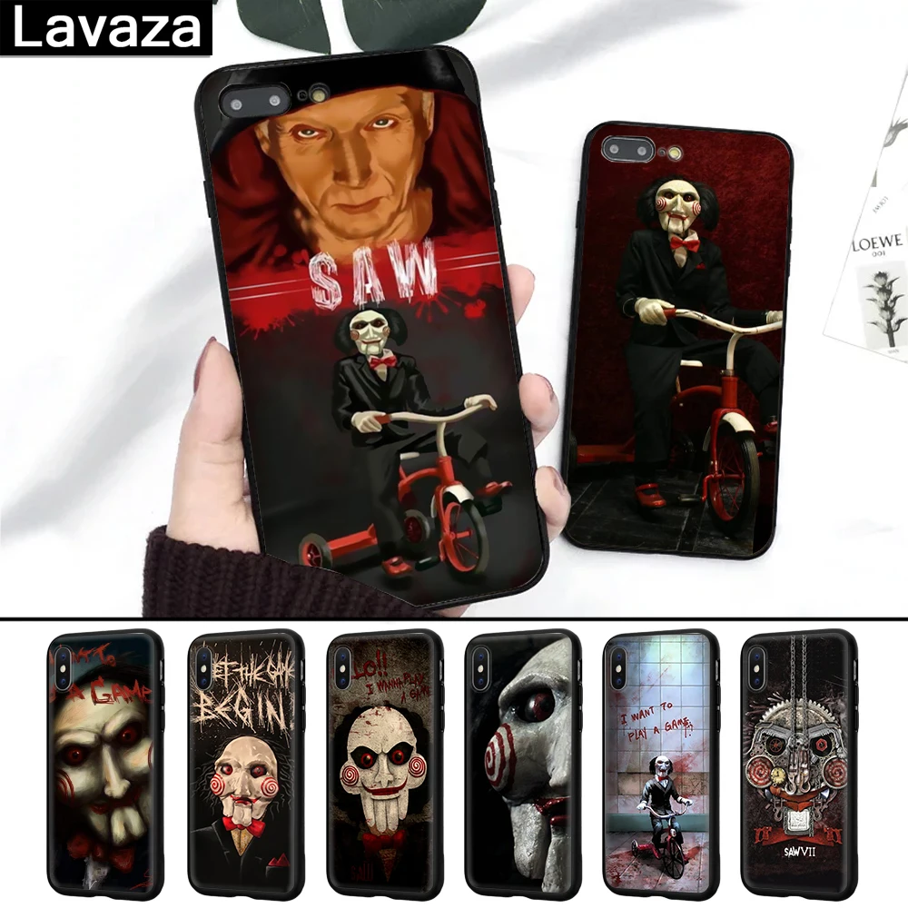 

Lavaza Saw Horror Moive Ghost Remarkable Silicone Case for iPhone 5 5S 6 6S 7 8 Plus X XR XS Max