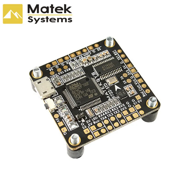 

Matek Systems F722-STD STM32F722 Flight Controller Built-in OSD BMP280 Barometer Blackbox for RC Models Multicopter Spare Part