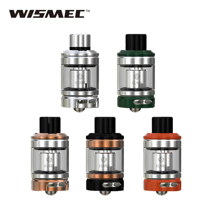 

100% Original WISMEC Elabo Tank 4.6ml/4.9ml Capacity Atomizer w/ triple 0.2ohm Coil NS Triple 0.25ohm For Predator 228 Mod Vape