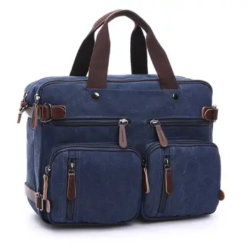 

Unisex Classic Canvas Multi-function Backpack Shoulder Threeway bag Tote