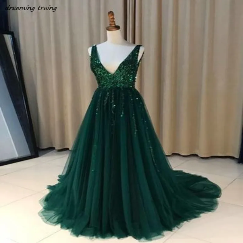 deep emerald green dress