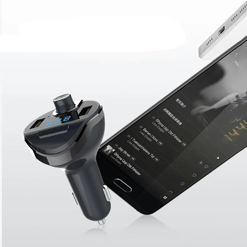 Автомобильный MP3 плеер fm модулятор передатчик Bluetooth Handsfree Call Dual USB Автомобильное