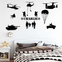Diy Special Forces Custom Name Vinyl Self Adhesive Wallpaper For Kids Rooms Home Decor Background Bedroom Wall Art Decal self ordered fronts under oscillating zero mean forces