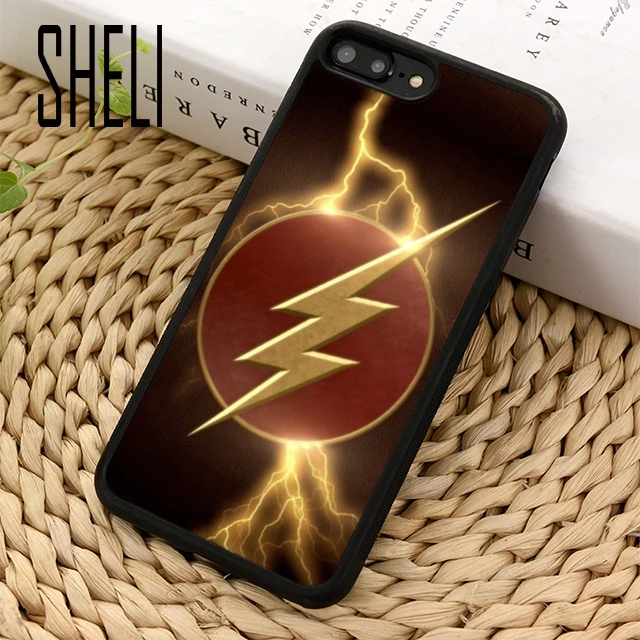 

SHELI Cool The Flash Logo Protective Phone Case Cover For iPhone 5 6 6s 7 8 plus 11 pro X XR XS max Samsung S7 edge S8 S9 S10