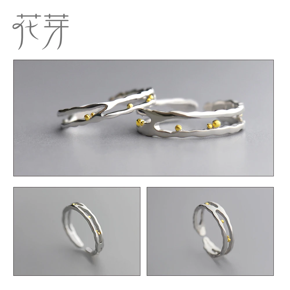 Thaya обручальные кольца, кольца из серебра S925 пробы, Классические волнистые золотые бусы, трендовые ювелирные изделия, женские кольца для женщин, подарок, элегантный