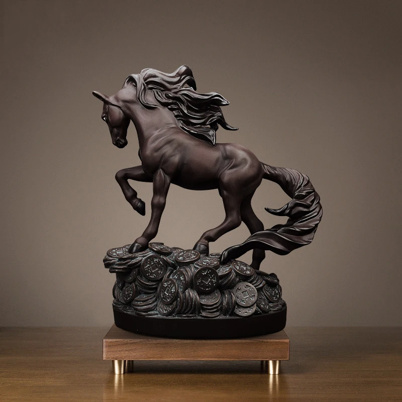  Resin Horse Art Statue Sculpture Home Decoration Accessories Modern Living Room Bedroom Ornaments N - 32965675896