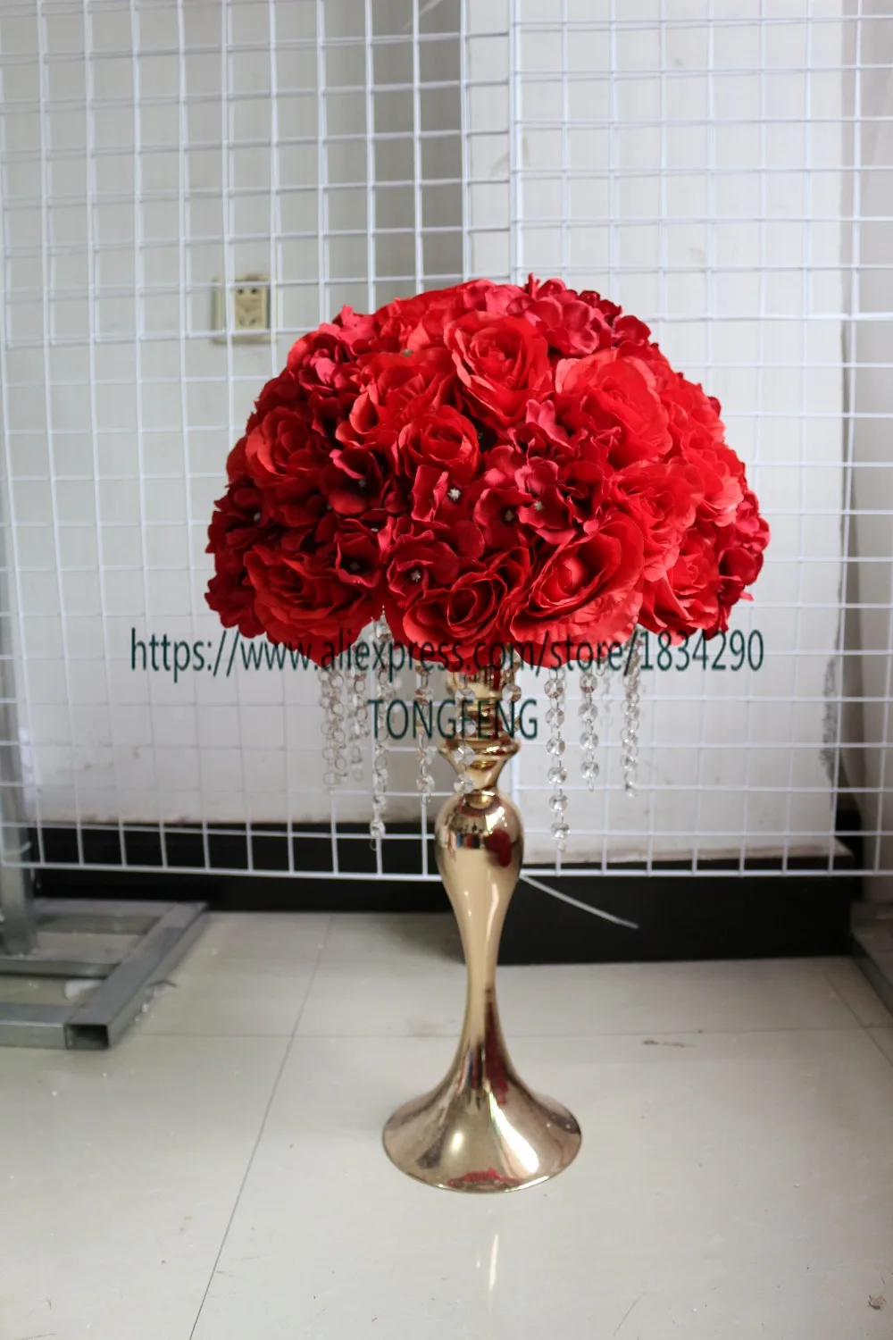 40cm 5pcs Lot Red Wedding Decoration Road Lead Artificial Flower Ball Wedding Table Centerpiece Flower Balls Tongfeng Flower Ball Wedding Ball Weddingcenterpiece Flower Aliexpress