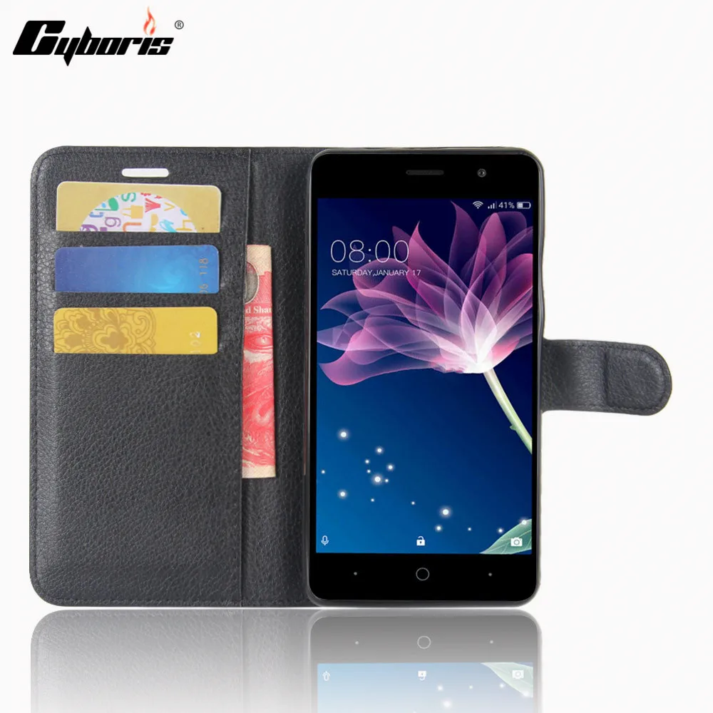 Cyboris Для Doogee X10 Дело искусственная кожа телефон Чехол откидная крышка Подставка