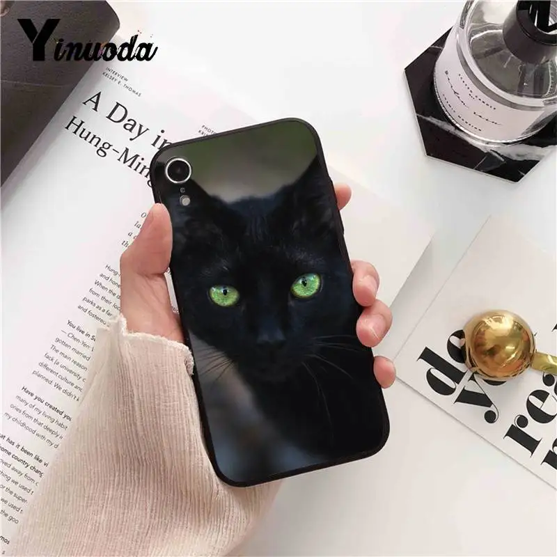 Cool Black Cat Green Eyes