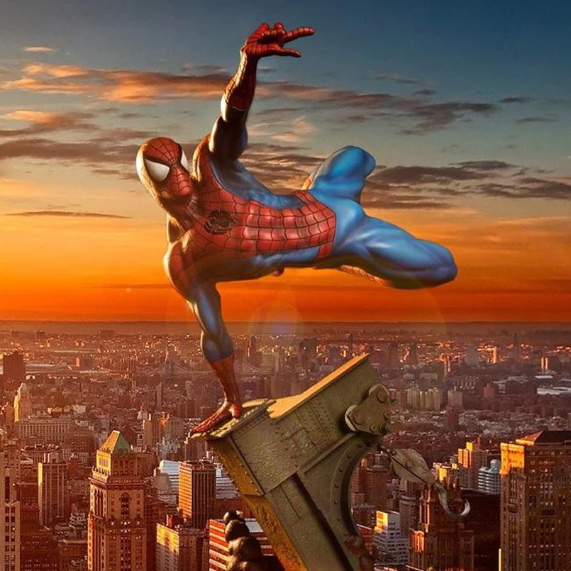

The Spider-Man : Homecoming Black Spider Man Venom Spider PVC Action Figure Scene simulation Brinquedos Anime Collectible Model