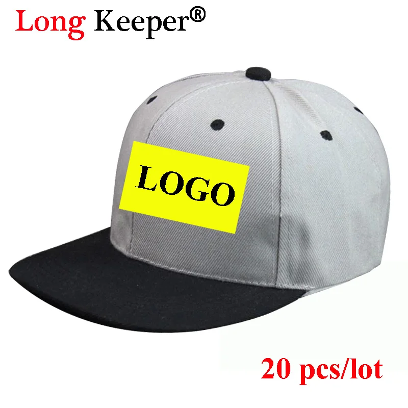 

Long Keeper Men Women Snapback Caps Custom LOGO Hip Hop Hats Baseball Caps LOGO Printing Embroidery For Adult Casual Peaked Hat
