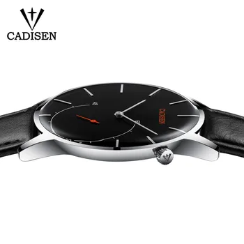 

Hot Men Watch CADISEN New Business Fashion 2019 Top Brand Luxury Curved Glass Leather Quartz Watches Sport Waterproof Wristwatch