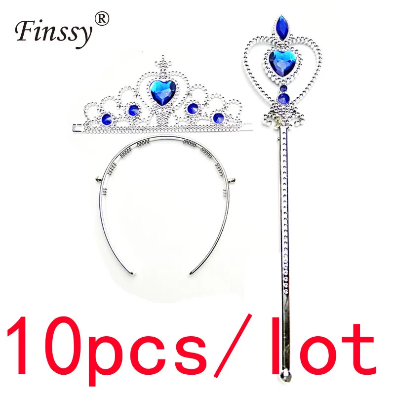 

10pcs/lot Queen Princess Cosplay Crown Magic Wand Birthday Party Carnival Headdress Free shipping