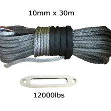 10 мм x 30 м синтетический трос лебедки с 12000lbs хоз фэрлид