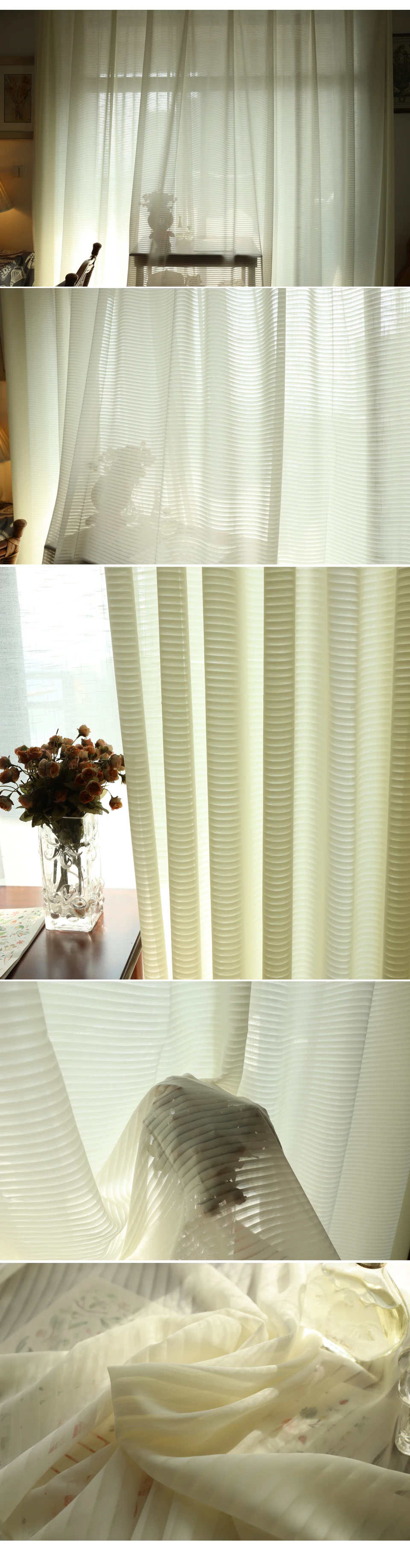 Современный стиль, роскошная шифоновая Тюлевая занавеска в серую полоску для гостиной, мягкая занавеска на окно, белая полосатая прозрачная занавеска для спальни