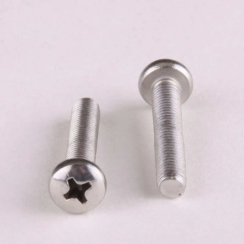 

15PCS 304 Stainless Steel Phillips Head Machine Screw Phillips Pan Head Screws Machine Screws M3 * 45mm GB818