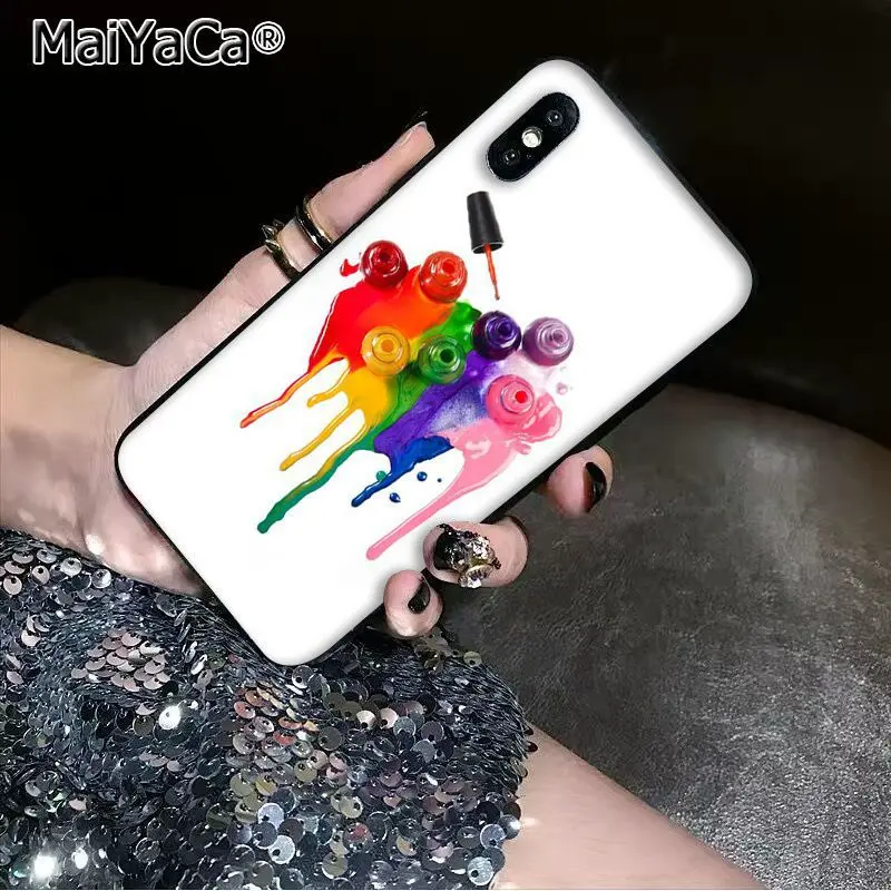A11 MaiYaCa Art разноцветный набор для лака для ногтей, смарт-чехол для телефона Fundas для Apple iphone 11 pro 8 7 66S Plus X XS MAX 5s SE XR - Цвет: A11