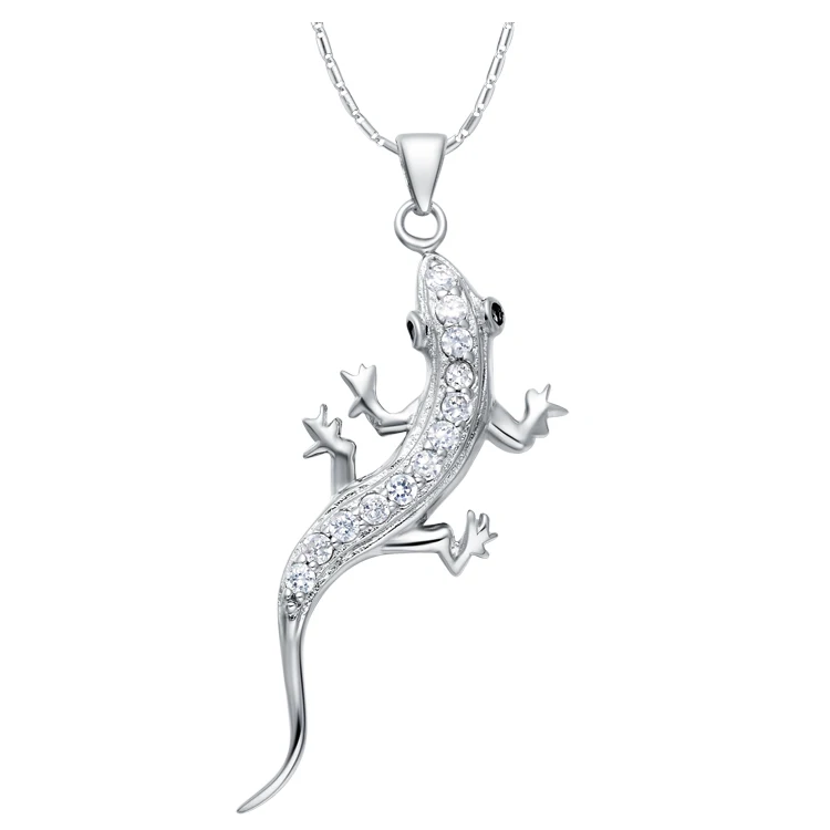 

Wholesale Men/Women Classic Jewelry White G Plated Fashion Jewelry Chains Necklace House Lizard Pendant