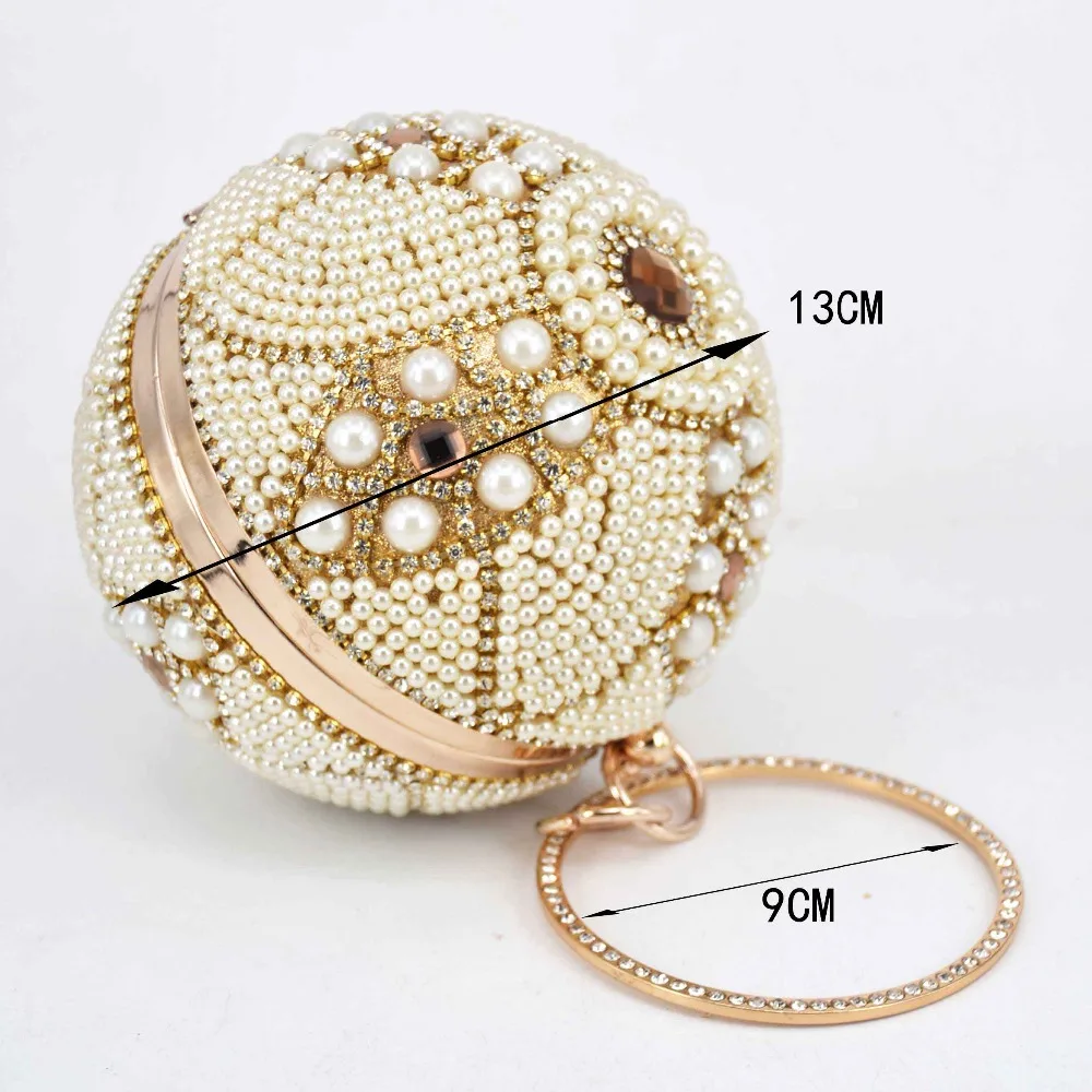 Lanpet Women Round Ball Crystal Evening Clutch Purse Tassel Wedding Party  Handbags (B Gold) : Amazon.in: Fashion