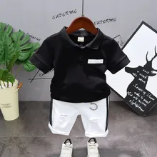 Summer Sets Baby Boy Clothes Set Boys Short Sleeve T-shirts for Boys + Shorts Pants Two piece set Black White Boys Suit 2Pcs Summer Sets Baby Boy Clothes Set Boys Short Sleeve T-shirts for Boys + Shorts Pants Two piece set Black White Boys Suit 2Pcs