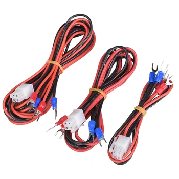 

2PCS 17AWG Power Cable Heated Bed Line Hot Bed Wires Soft Silicone Line 30/70/100cm Optional Power Supply For 3D Printer Parts