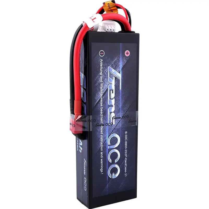 2Pcs Gens ace 2S Lipo Battery 6800mAh 7.4V Batteria Pack 50C Deans Connector for Axial RC Car 1/8 1/10 Hardcase High Discharge 2Pcs Gens ace 2S Lipo Battery 6800mAh 7.4V Batteria Pack 50C Deans Connector for Axial RC Car 1/8 1/10 Hardcase High Discharge