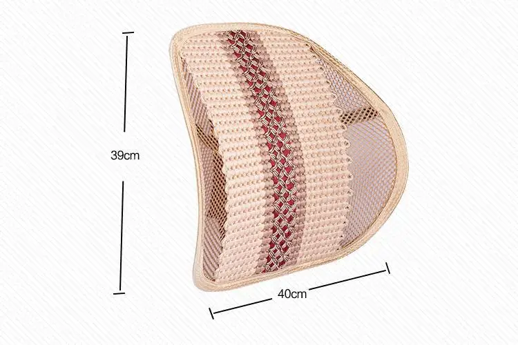 1 шт. автомобиля антистатические поясничные спинки сиденья дышащие антибактериальные машины сделано массаж льда шелк поясничная подушка