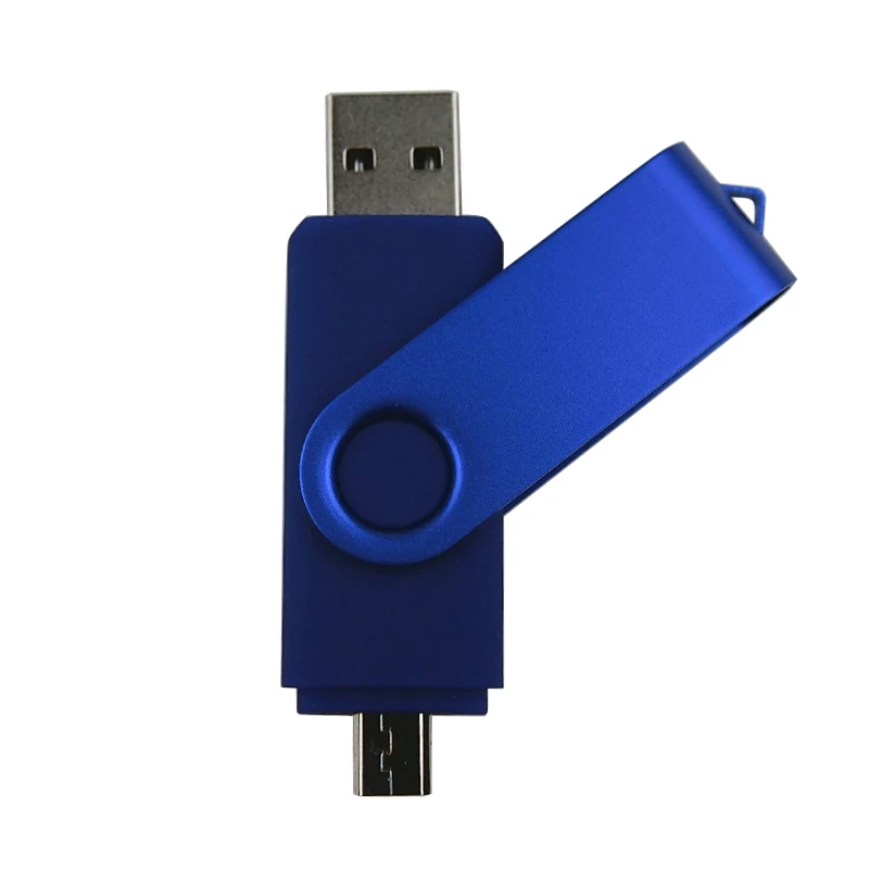 Флеш-накопитель OTG USB на 64 ГБ, 32 ГБ, 16 ГБ, 8 ГБ, USB 2,0, флешки, флешки для смартфонов на Android, диск(более 10 шт, бесплатный логотип на заказ - Цвет: Dark Blue OTG 2.0