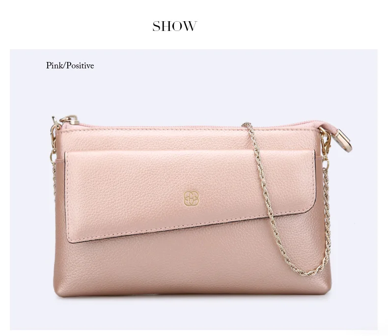 100%Genuine Leather Tote Women Shoulder Bag Envelope Top-Handle Lady Evening Bag Crossbody Package Wristlets Leisure Purs Clutch   H40102920 (12)